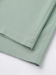 Franclia Plus Size Women Summer Casual Elegant Solid Color Tank Top Pants 2 Pieces Set Brunch Sage Green Teachers' Day Bussines Office Birthday - Green - View 5
