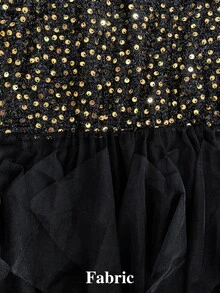 Cravure Plus Size Women's Sequin Patchwork Sleeveless Party Dress, Elegant For Parties - Multicolor - View 8