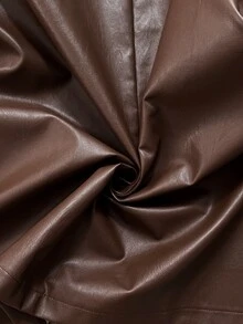 Easowa Curve Plus Size Elegant Elegant Curve Casual Commuter Solid Color Shawl Collar Blazer Office Evening Formal Brown Summer - Brown - View 7
