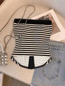 GlowEve Women's Striped Casual Versatile Daily Wear Tube Top - Multicolor - View 2