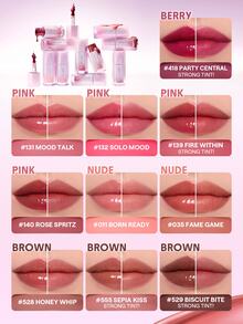 SHEGLAM Glazed & Locked Glossy Lip Tint-131 Mood Talk Gloss Combo Liquid Lipstick Brand Beauty Cosmetic Makeup For Women And Girls - 131 Mood Talk - View 6