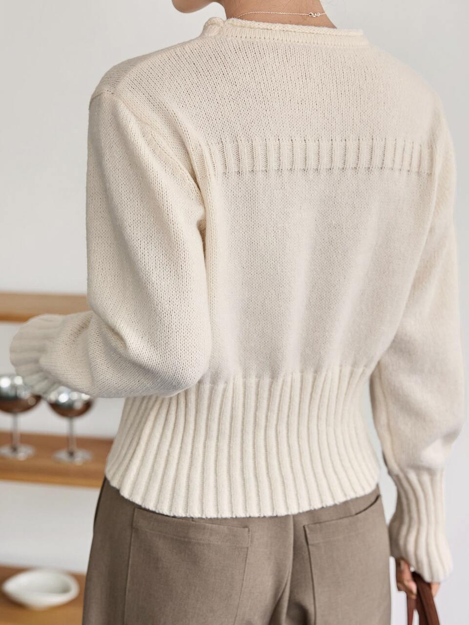 Women's Versatile Fashion Long Sleeve Sweater, Casual College Style Fall