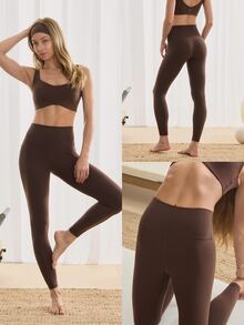 GLOWMODE 24" FeatherFit™ Low Impact 7/8 Leggings Gym  Spring Summer - Cinnamoninspiration - View 8