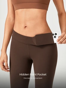 GLOWMODE 24" FeatherFit™ Low Impact 7/8 Leggings Gym  Spring Summer - Cinnamoninspiration - View 3
