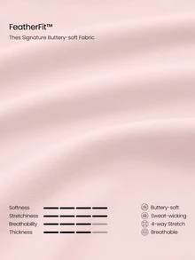 GLOWMODE 24 英寸 FeatherFit™ 交叉紧身裤，内置内衣，轻度支撑，低冲击瑜伽，日常健身 - 淺粉色 - 查看 7