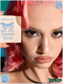 Rick and Morty X SHEGLAM Mega Genius بودرة تثبيت ماركة تجميل ومكياج للنساء والفتيات - أبيض - مشاهدة 5