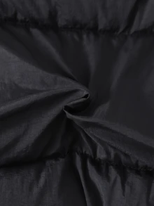 SHEIN 青少年女孩長袖抓絨休閒連帽加厚外套,豹紋內裡,口袋與拉鍊設計,寬鬆版型,舒適適合秋冬穿著 - 黑色 - 查看 6