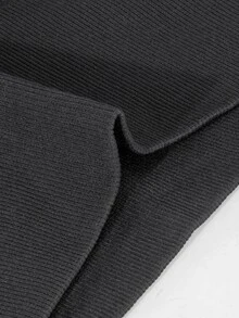 SHEIN Maternity Solid Color Casual Maternity Smart Daily Photoshoot Wear Sports Long Pants Black Autumn - Black - View 4