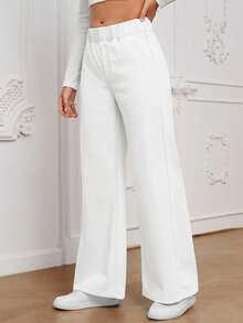 EMERY ROSE Women's Casual Loose Fit Denim Jeans - White - View 4