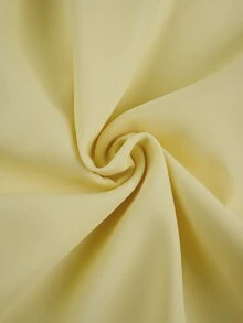 NOVVYNE 女款秋季淡黃色編織長袖收腰波浪下擺優雅浪漫洋裝，適合早午餐與茶會 - 黃色 - 查看 11