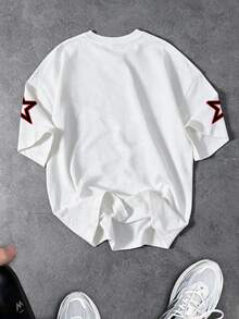 Sport MetroGents Men's Letter & Number Print Casual Daily & Sports T-Shirt - White - View 2