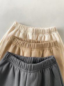 SHEIN 6件組 男童新款秋冬圓領長袖褲裝套裝，寬鬆版型，適合日常穿著、上學、購物、玩耍、度假、外出 - 彩色 - 查看 6