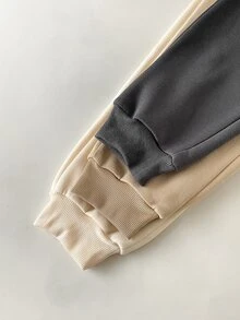 SHEIN 6件組 男童新款秋冬圓領長袖褲裝套裝，寬鬆版型，適合日常穿著、上學、購物、玩耍、度假、外出 - 彩色 - 查看 7