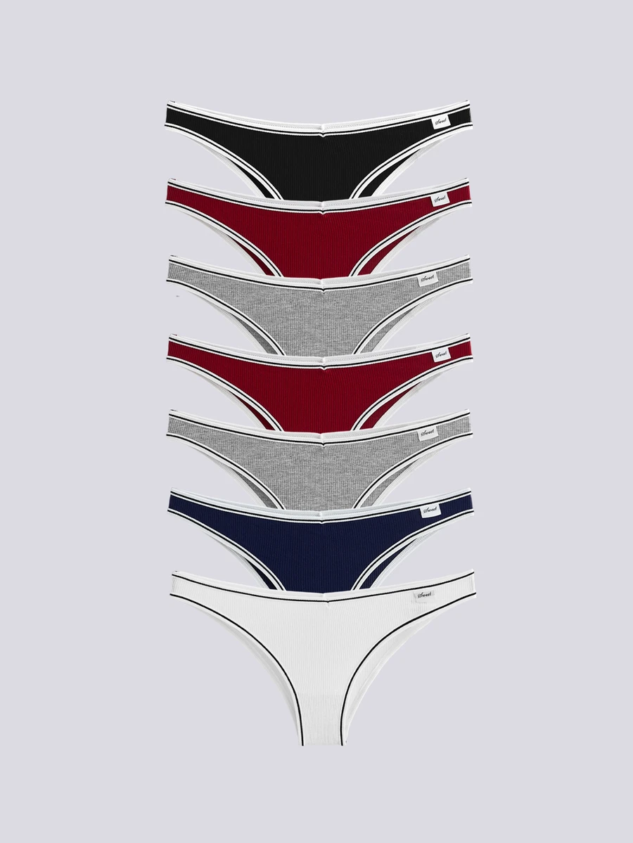 Loungeista 7pcs/Pack Seamless Cheeky Panties - Multicolor - View 1