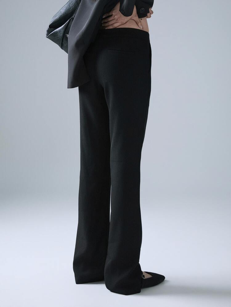 STILLVEA. Young Sexy Lady's Flared High Waist Pants,Fall Clothes - Black - View 4