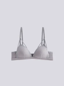Loungeista 2 Packs Ribbed Harness Bra Set Lingerie - Multicolor - View 7