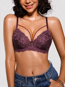 Bareli Dear Women's Underwire Bra 1pc - Purple - View 3
