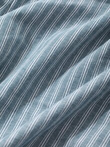 DAZY Casual Striped Loose Straight Leg Lounge Cozy Pants, Pajama, Fall & Winter - Dusty Blue - View 7