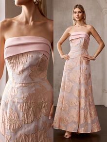 MOTF Soiréza 春夏女款無肩帶刺繡粉色派對洋裝 - 粉色 - 查看 11