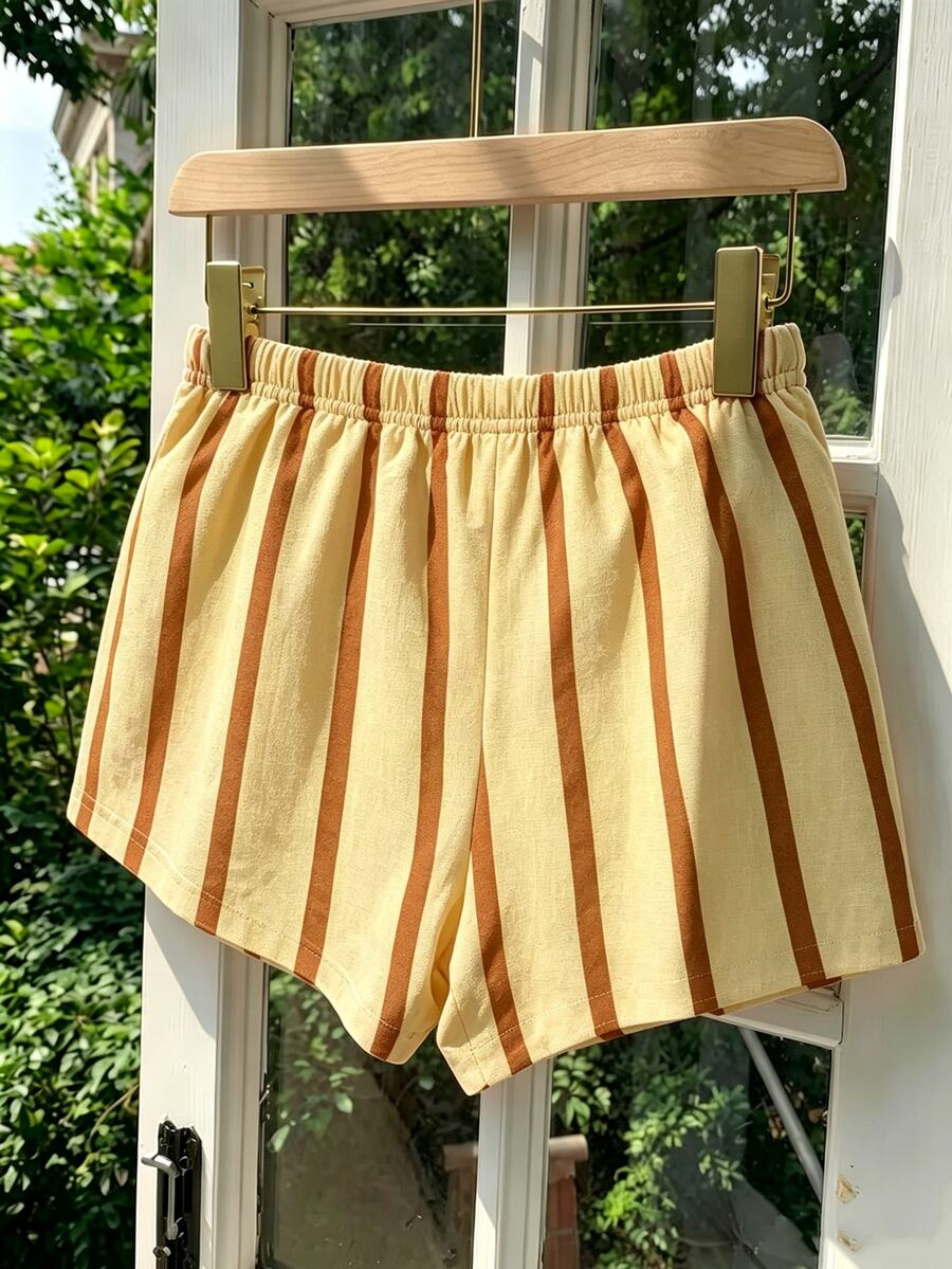 Resyla Women's Striped Loose Casual Shorts - Multicolor - View 1