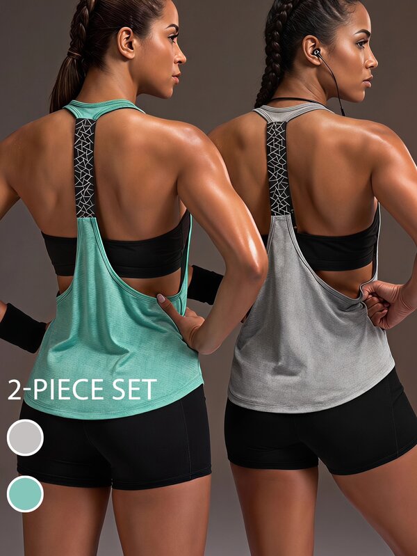 Powerista Women's Geometric Print Daily Fitness Sports Tank Top