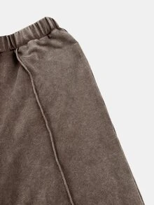 SHEIN 少女字母印花圓領短袖T恤與長褲休閒日常套裝 - 彩色 - 查看 4