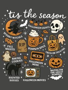 EMERY ROSE Women Halloween Vintage Washed Short Sleeve Tee, Pumpkin Skull Ghost Witch Cat Graphic Crew Neck Drop Shoulder Loose T‑Shirt, Fall Holiday CasualParty - Dark Grey - View 6