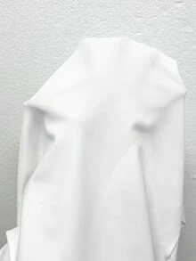 SHEIN Franclia 優雅白色收腰抹胸上衣 & 寬腿褲 2件套，抗皺垂墜面料，法式奢華風格配金屬扣，適合辦公、通勤、面試、商務、日常穿著、約會，百搭 - 白色 - 查看 4