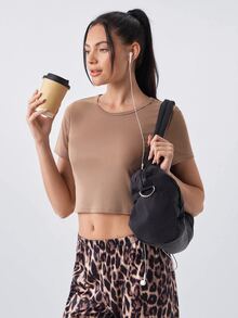 Loungeista Women's Sexy Leopard Print Short Sleeve & Long Pants Fitted PJS Leopard Pajamas Women Cute Lounge Set Leopard Pj Set Leopard Print PJS Coffee Pajamas - Multicolor - View 5