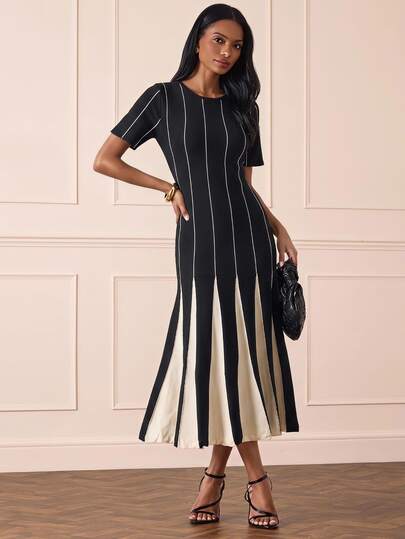 Lilora Women's Premium Elegant Sweater Dress High-End Fashion Versatile Commuting Daily Casual Outings Gatherings Dates Office Dinner Corporate Parties Trips