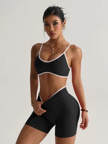Dewbera Dewbera Women's Seamless Yoga Sports Set - Black - View 4