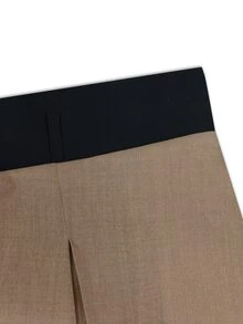 GlowEve CURVE Plus Size Women's Summer Vintage Striped A-Line Skirt, High Waist Design With Full Flare, Suitable For Spring/Summer Outfits, Vacation, Daily Commute, Gathering, Party, Valentine's Day - Brown - View 5
