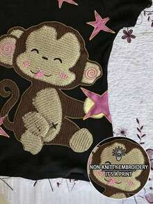 IslaSuriya 女款夏季休閒 Y2K 可愛卡通印花 T-shirt 日常上學穿搭 黑色 - 彩色 - 查看 3