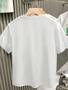 Resyla Men Men Simple Solid Color Short Sleeve Casual T-Shirt - White - View 2