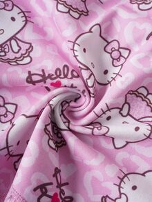 HELLO KITTY AND FRIENDS | SHEIN Cartoon Print Camisole & Hipster Panty Set - Pink - View 7
