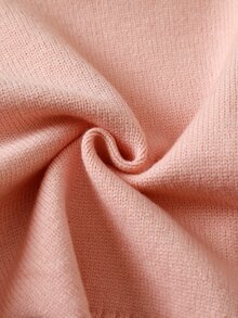 Fashionable Versatile Cute Cherry Pattern Girls Toddler Pullover Round Neck Sweater - Pink - View 6