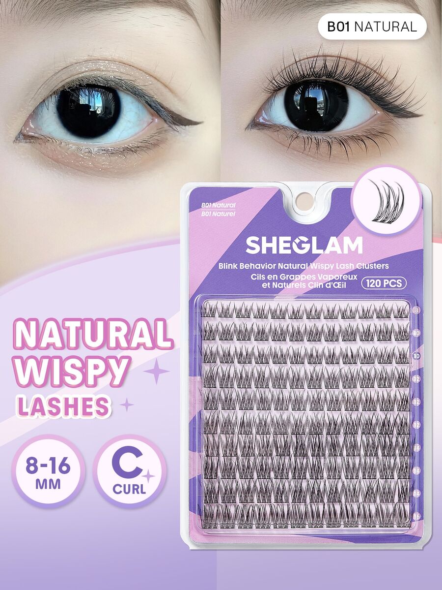 SHEGLAM Blink Behavior Natural Wispy Lash Clusters Brand Beauty Cosmetic Makeup For Women And Girls - Black - View 1