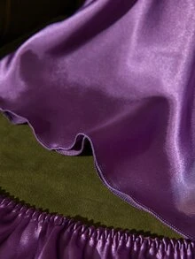 SilkySpell Women Solid Color Camisole And Shorts Pajama Set - Purple - View 3