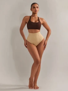 Nuvra 2 piezas de calzones sin costuras para mujer con cintura alta y efecto reductor con varillas - Multicolor - Ver 6