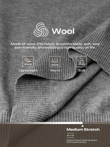 Manfinity Homme Men's Solid Color Stand Collar Long Sleeve Casual Versatile Sweater Formal Old Money - Multicolor - View 6