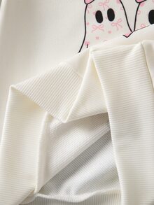 SHEIN Elladie kids 年輕女孩連帽衫與運動衫套裝 - 淺粉色 - 查看 4