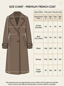 SHEIN Women's Autumn/Winter Lapel NeckPocket Long Overcoat - Mocha Brown - View 6
