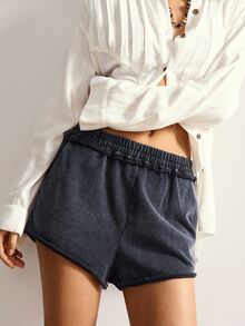 Bohemela Women Casual Shorts Embellished With Rivets & Stars Decor, Summer,High Waisted Shorts - Black - View 5