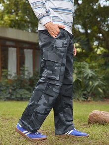 Whitmere Men's Autumn/Winter Casual Fashion Lightweight Cargo Pants Outdoor Camouflage Long Pants - Dark Grey - View 5