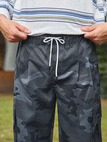 Whitmere Men's Autumn/Winter Casual Fashion Lightweight Cargo Pants Outdoor Camouflage Long Pants - Dark Grey - View 8