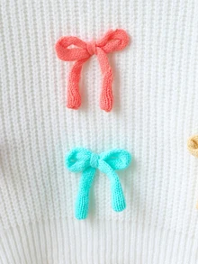 SHEIN New Fashion Versatile Cute Bow Pullover Sweater For Girls - Multicolor - View 7