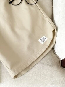 ESTAVOR Men's  Drawstring Waist Pocket Casual Shorts - Khaki - View 4