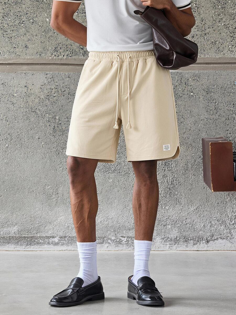 ESTAVOR Men's Drawstring Waist Pocket Casual Shorts - Khaki - View 1