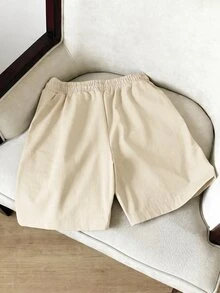 ESTAVOR Men's  Drawstring Waist Pocket Casual Shorts - Khaki - View 3