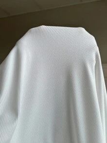 CovetEZ Black Solid Color Full Zip Hooded Casual Everyday Plus Size Jacket Fall - White - View 7